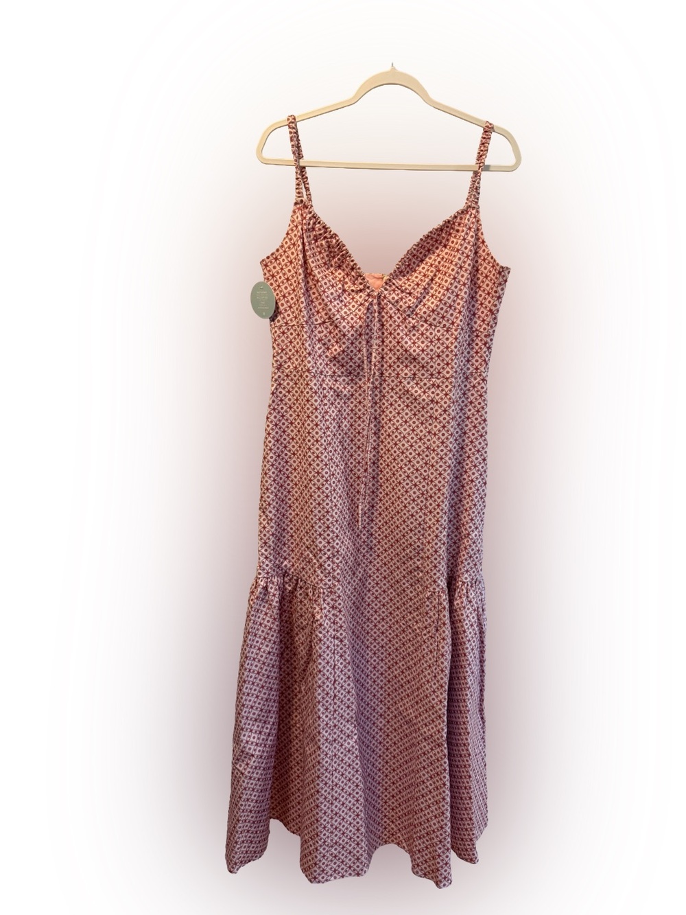 NWT Hill House The Lillie Dress in Rose Circular Lattice, Size XL - Picture 5 of 10